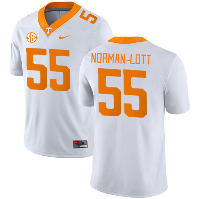 Men #55 Omarr Norman-Lott Tennessee Volunteers College Football Jerseys Stitched Sale-White - Click Image to Close